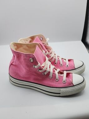 Converse Pink High-Top Canvas Sneakers Women's Size 8 Men's Size 6